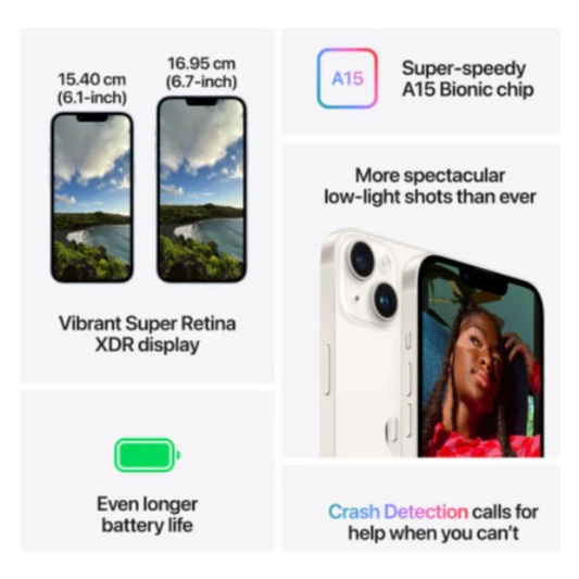 iPhone 14 128GB 5G Starlight With Facetime - TRA Approved