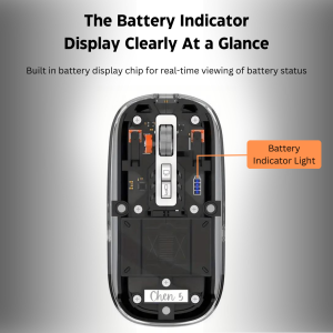 Wireless Transparent Mouse (Bluetooth 2.5, 5.1 + USB 2.4G)