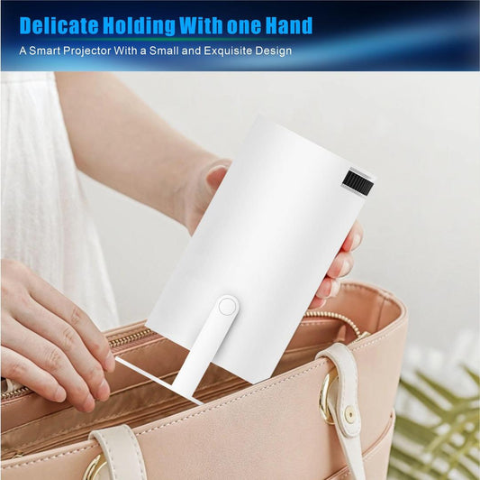 Home Cinema Outdoor Portable Projector with Wi-Fi 6/BT 5.0, Compatible with Android/iOS/PC/PS5/TV Stick/HDMI