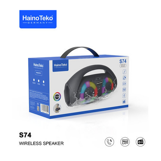 Haino Teko Germany S74 Wireless Portable Bluetooth Speaker Black