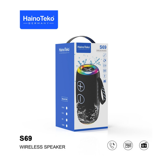 Haino Teko Germany S69 Bluetooth Wireless Speaker – Led Light Speaker