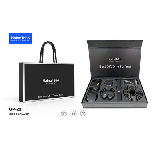 HainoTeko Germany GP 22 Smart Watch Gift Box with Sunglasses, Belt and Neckband for Men and Boys