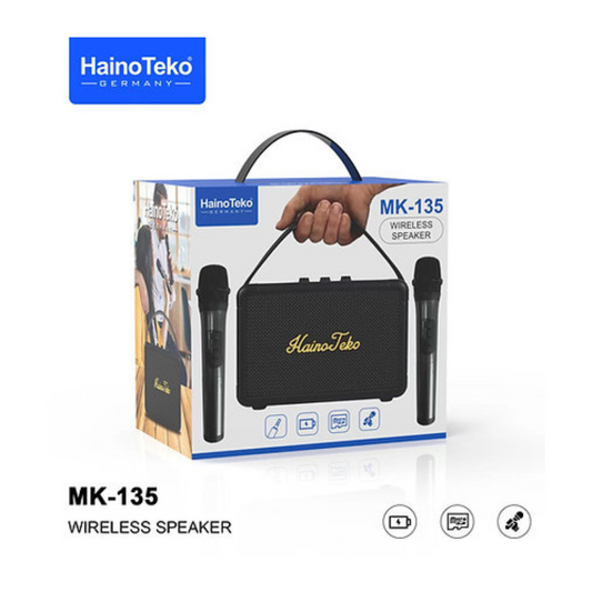 Haino Teko MK-135 Splash Proof Wireless Speaker with 2 Wireless Mic