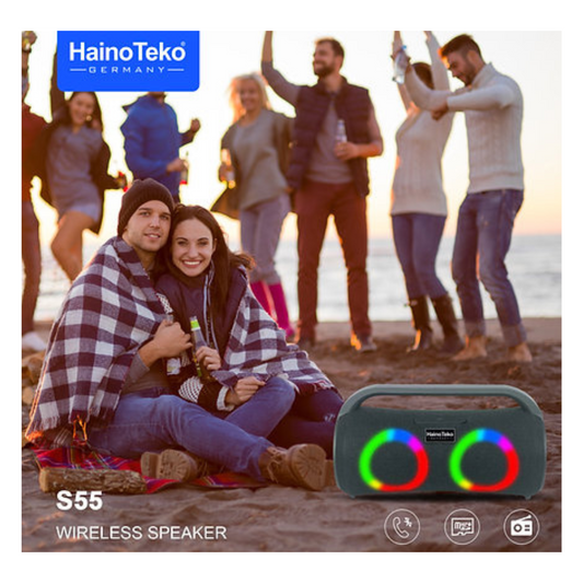 Haino Teko Germany S55 Portable Wireless Bluetooth Speaker Black