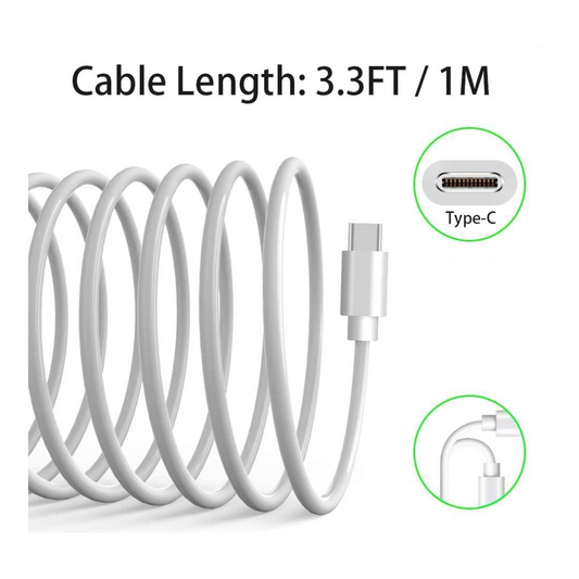 USB Type C Fast Charging Cable 1M (white)