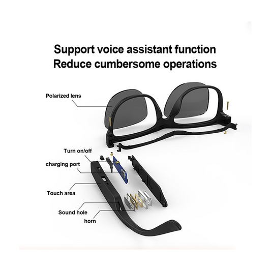 Lenovo Lecoo C8 Lite Smart Glasses Headset Bluetooth 5.3