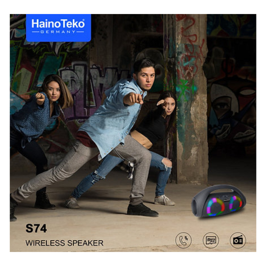 Haino Teko Germany S74 Wireless Portable Bluetooth Speaker Black