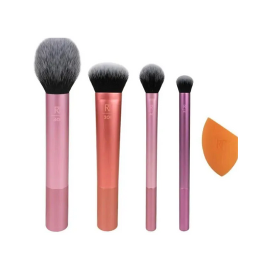 Real Techniques Makeup Brush Set Everyday Essentials 5-Piece Makeup Brush Set