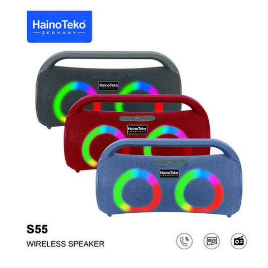 Haino Teko Germany S55 Portable Wireless Bluetooth Speaker Black