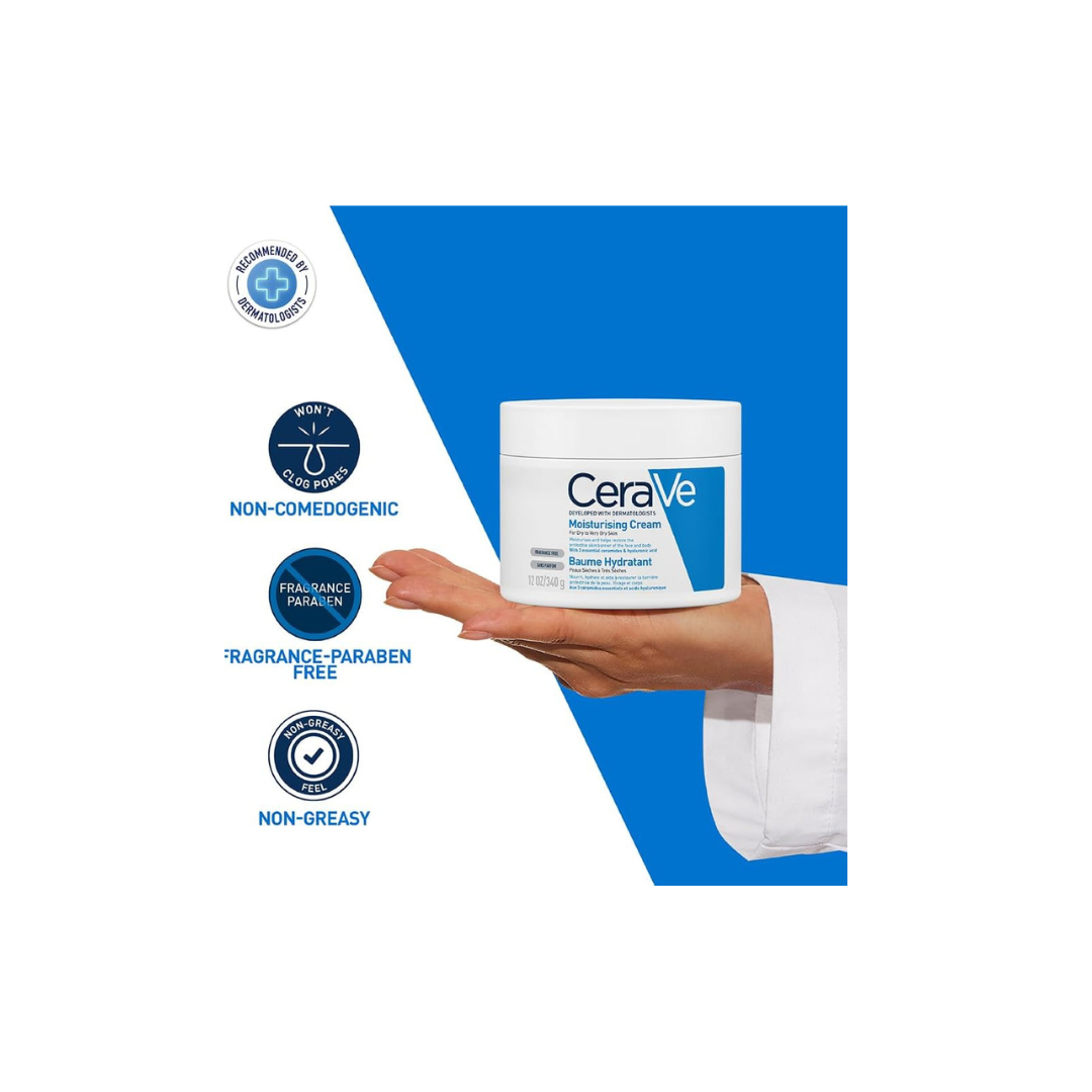 CeraVe Moisturizing Cream | 48H Body and Face Moisturizer