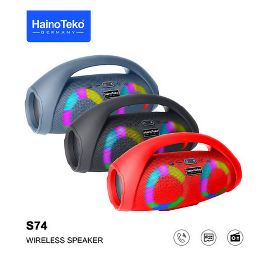 Haino Teko Germany S74 Wireless Portable Bluetooth Speaker Black