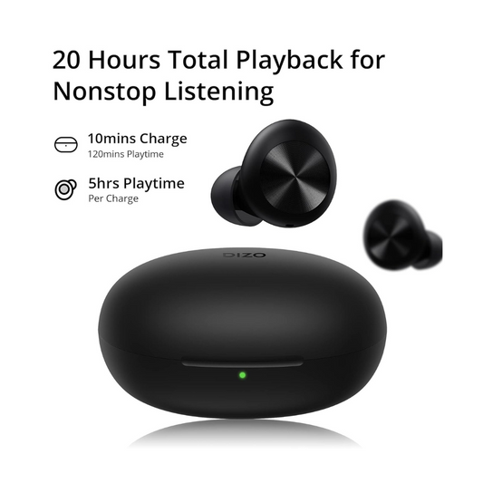DIZO GoPods D (By Realme Techlife), True Wireless Earbuds with Environment Noise Cancellation(ENC)