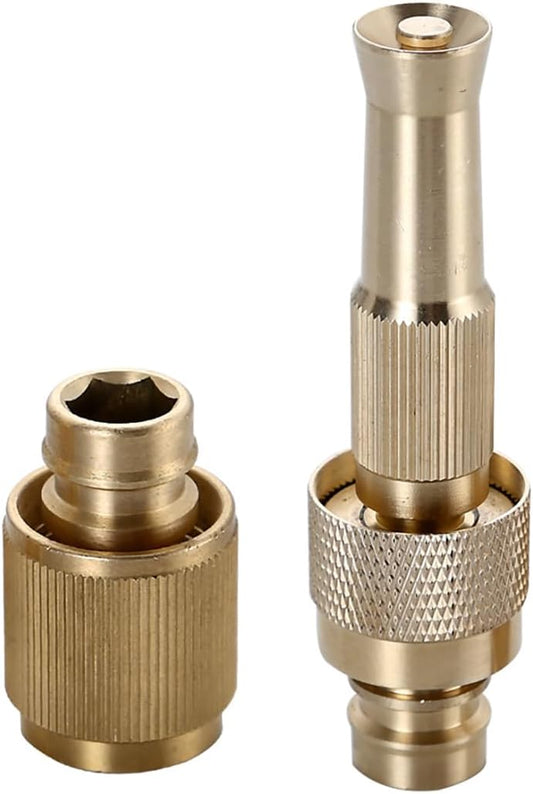 Brass integrated direct spray gun for car wash with adjustable nozzle" "High-pressure brass spray gun for efficient car cleaning" "Close-up of brass spray gun designed for car washing