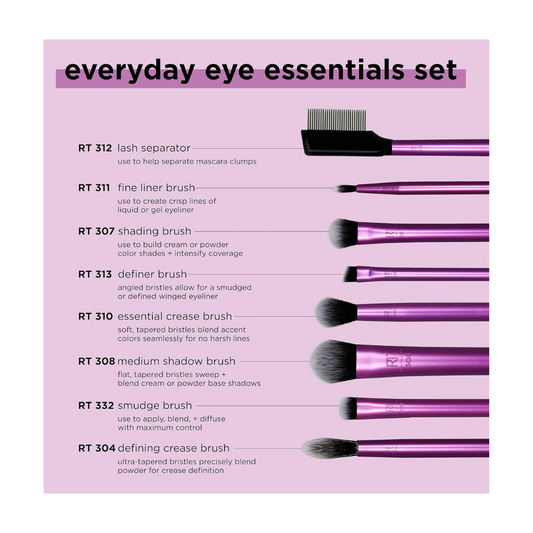 Real Techniques Everyday Eye Essentials - 8 Brushes