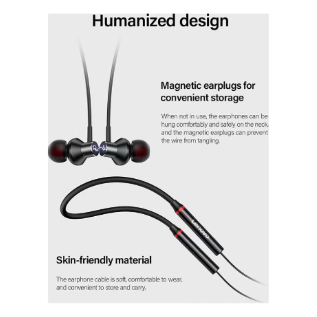 Lenovo HE05X Neckband Earphones