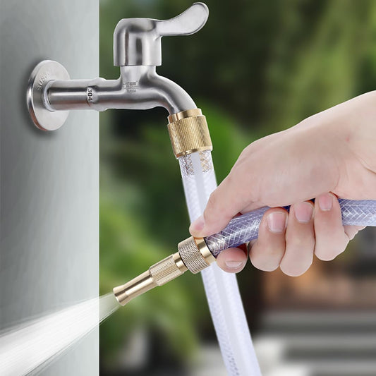 Brass integrated direct spray gun for car wash with adjustable nozzle" "High-pressure brass spray gun for efficient car cleaning" "Close-up of brass spray gun designed for car washing