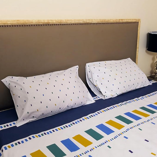 Printed Cotton Bedsheet with Pillow Covers