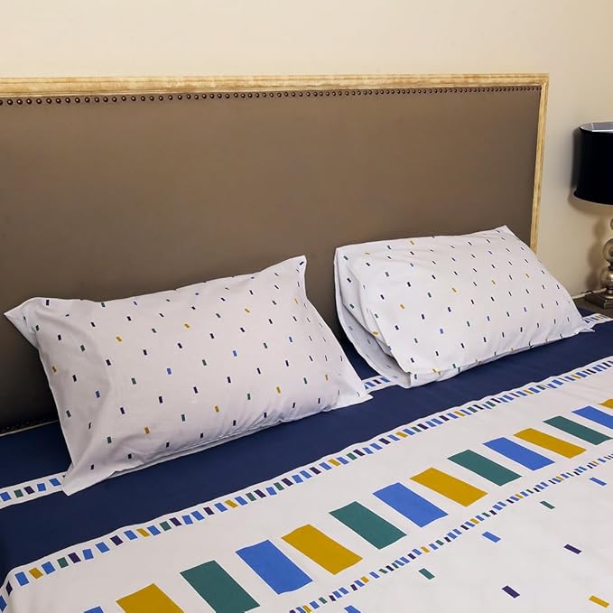 Printed Cotton Bedsheet with Pillow Covers