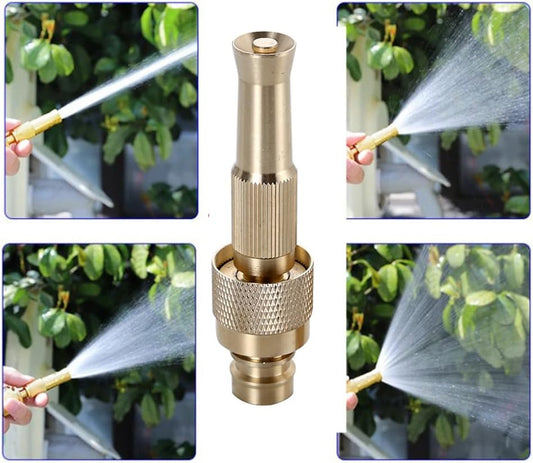 Brass integrated direct spray gun for car wash with adjustable nozzle" "High-pressure brass spray gun for efficient car cleaning" "Close-up of brass spray gun designed for car washing