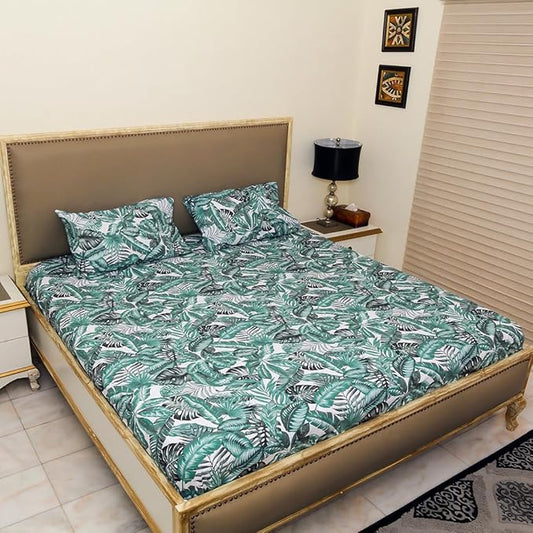Printed Cotton Bedsheet with Pillow Covers