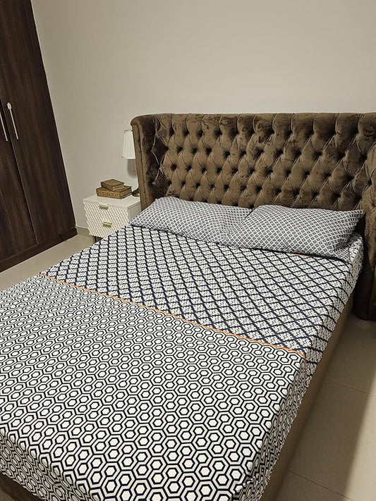 Printed Cotton Bedsheet with Pillow Covers