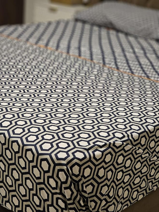 Printed Cotton Bedsheet with Pillow Covers