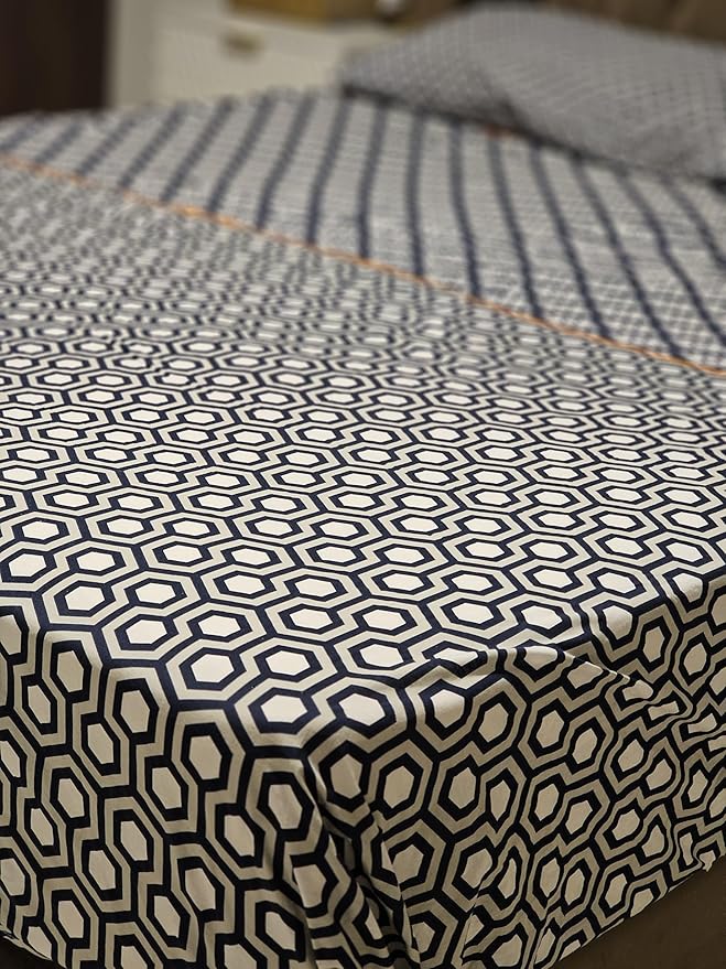 Printed Cotton Bedsheet with Pillow Covers