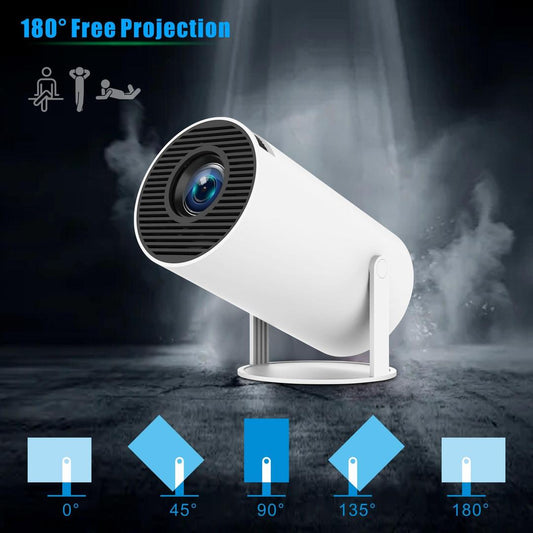 Home Cinema Outdoor Portable Projector with Wi-Fi 6/BT 5.0, Compatible with Android/iOS/PC/PS5/TV Stick/HDMI