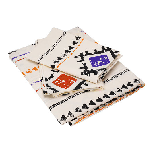 Printed Cotton Bedsheet with Pillow Covers