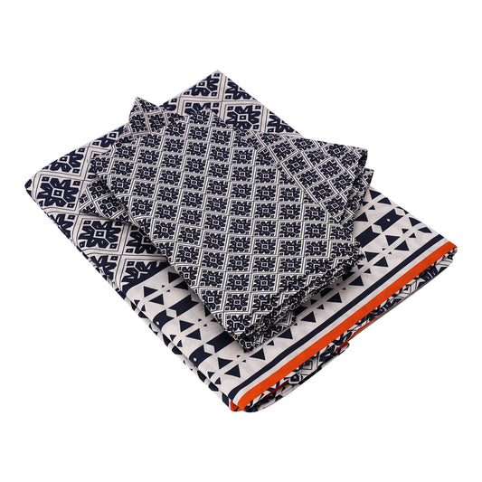 Printed Cotton Bedsheet with Pillow Covers