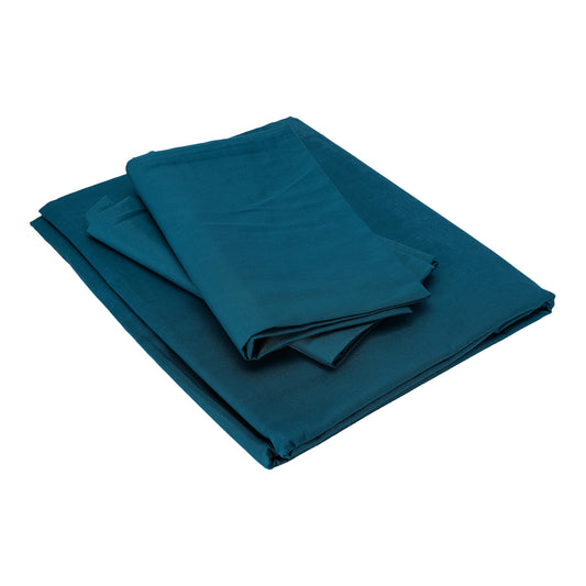 Flat Soft Cotton Dyed Bedsheet with Pillows