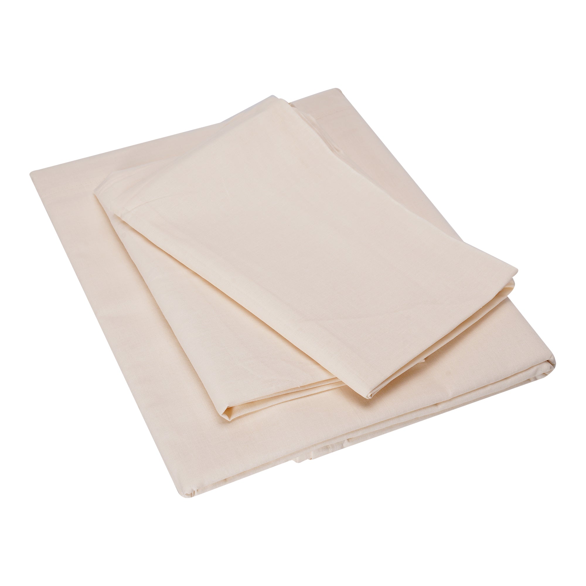 Flat Soft Cotton Dyed Bedsheet with Pillows