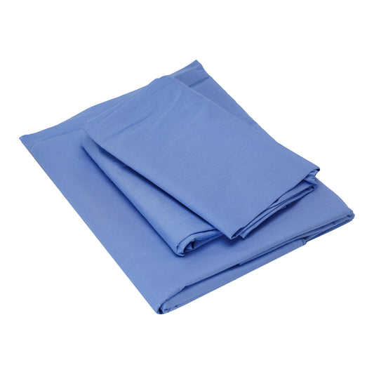 Flat Soft Cotton Dyed Bedsheet with Pillows