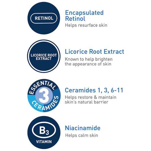 CeraVe Retinol Serum for Post-Acne Marks and Skin Texture | Pore Refining, Resurfacing, Brightening Facial Serum #BrightEyes #WrinkleCare #CaffeineBoost #EyeCreamEssentials #PeptidePower #AntiAgingSkincare #YouthfulGlow #SmoothSkin #TiredEyes #UnderEyeCare