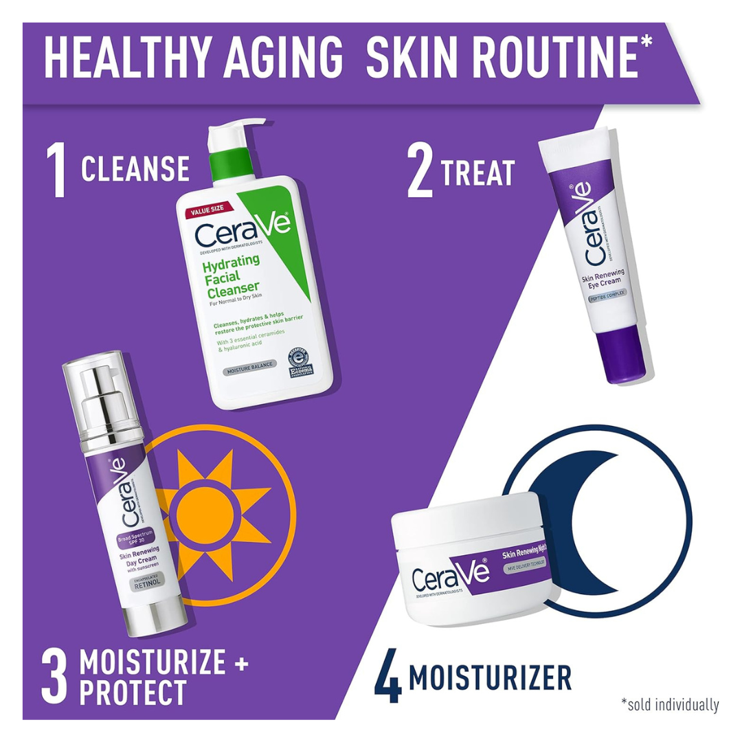 "CeraVe Eye Cream for Wrinkles Under Eye Cream with Caffeine, Peptides #SkinSerum #BrightEyes #WrinkleCare #CaffeineBoost #EyeCreamEssentials #PeptidePower #AntiAgingSkincare #YouthfulGlow #SmoothSkin #TiredEyes #UnderEyeCare