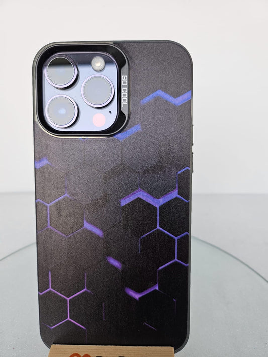 3D Square Graphic Printed Phone Case For IPhone 15 Pro Max / 14 Pro Max / 13 Pro Max / 12 Pro Max / 11 Pro Max, Black