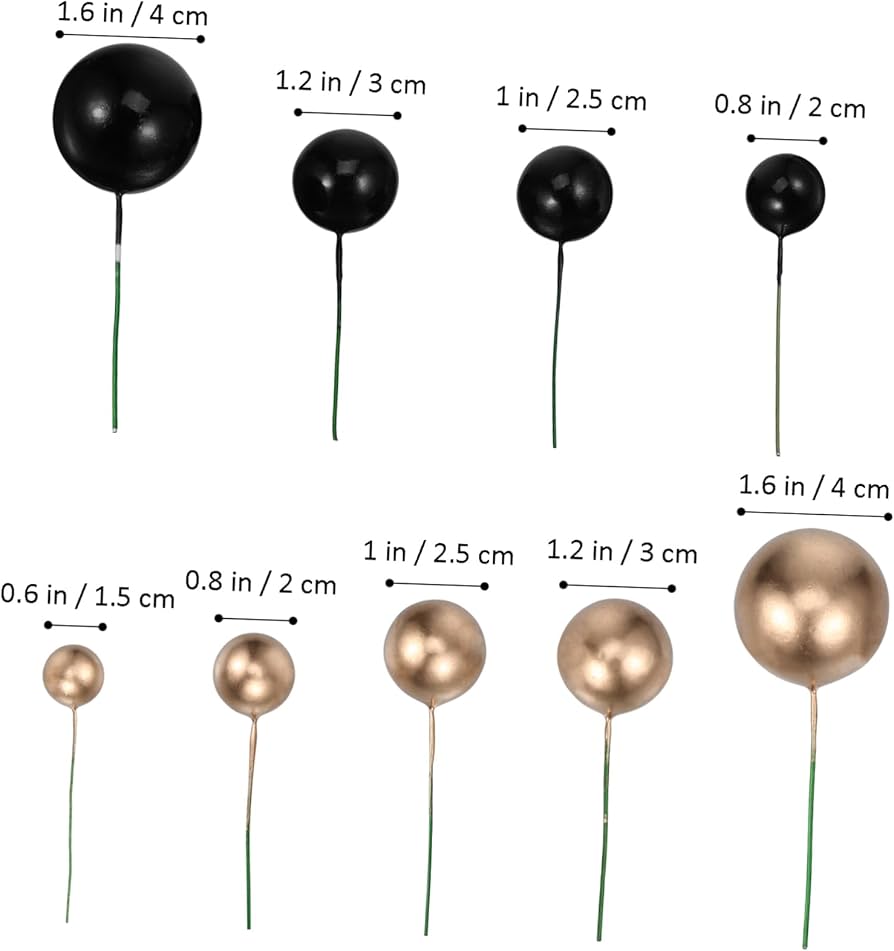 20pcs Set of  Round Ball Cake Toppers