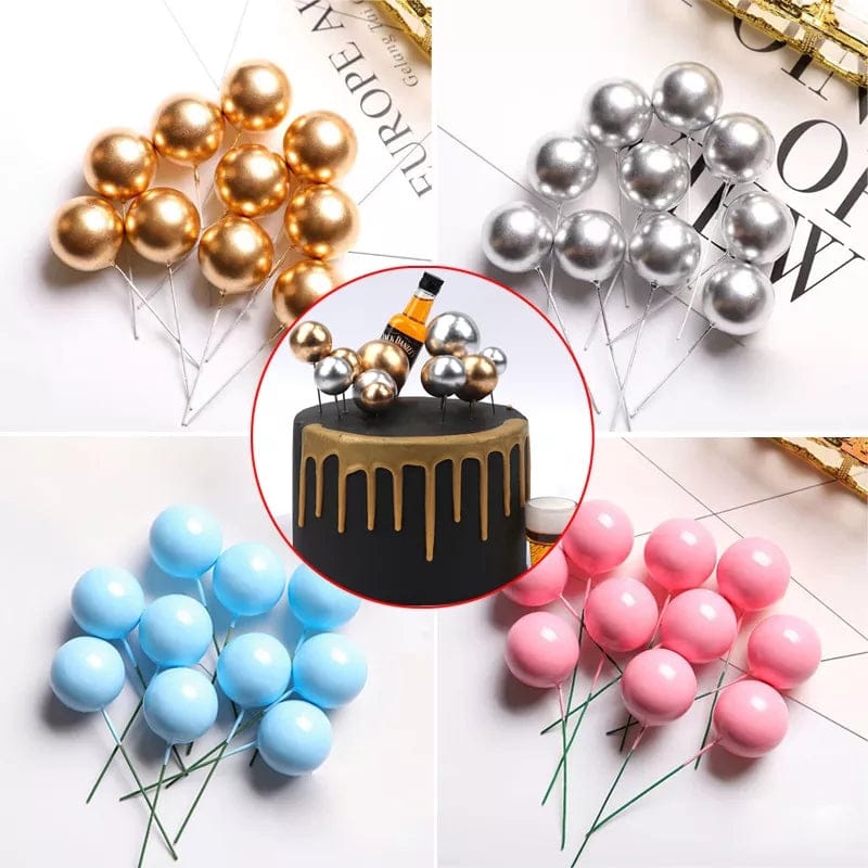 20pcs Set of  Round Ball Cake Toppers