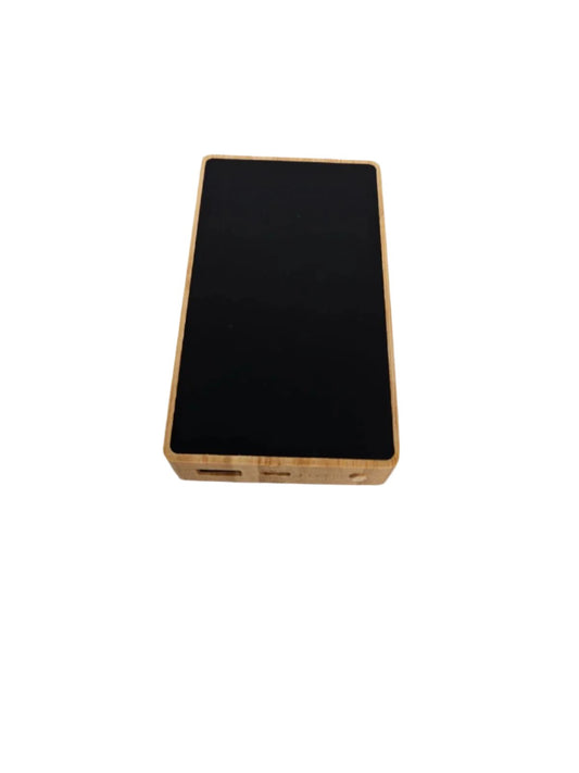 10,000 mAh wooden power bank featuring both USB and Type C ports, combining natural aesthetics with modern technology for on-the-go charging. #EcoTech #SustainableGadgets #WoodenPowerBank #ModernCharging #TechWithStyle #PortablePower