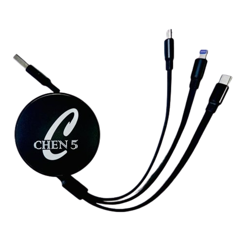 Multi Charging Cable 2Pack 4Ft 3 in 1 Retractable Fast Charging Cord Multi  Charger Cable Multi USB Cable with IP/Type C/Micro USB Ports for Cell