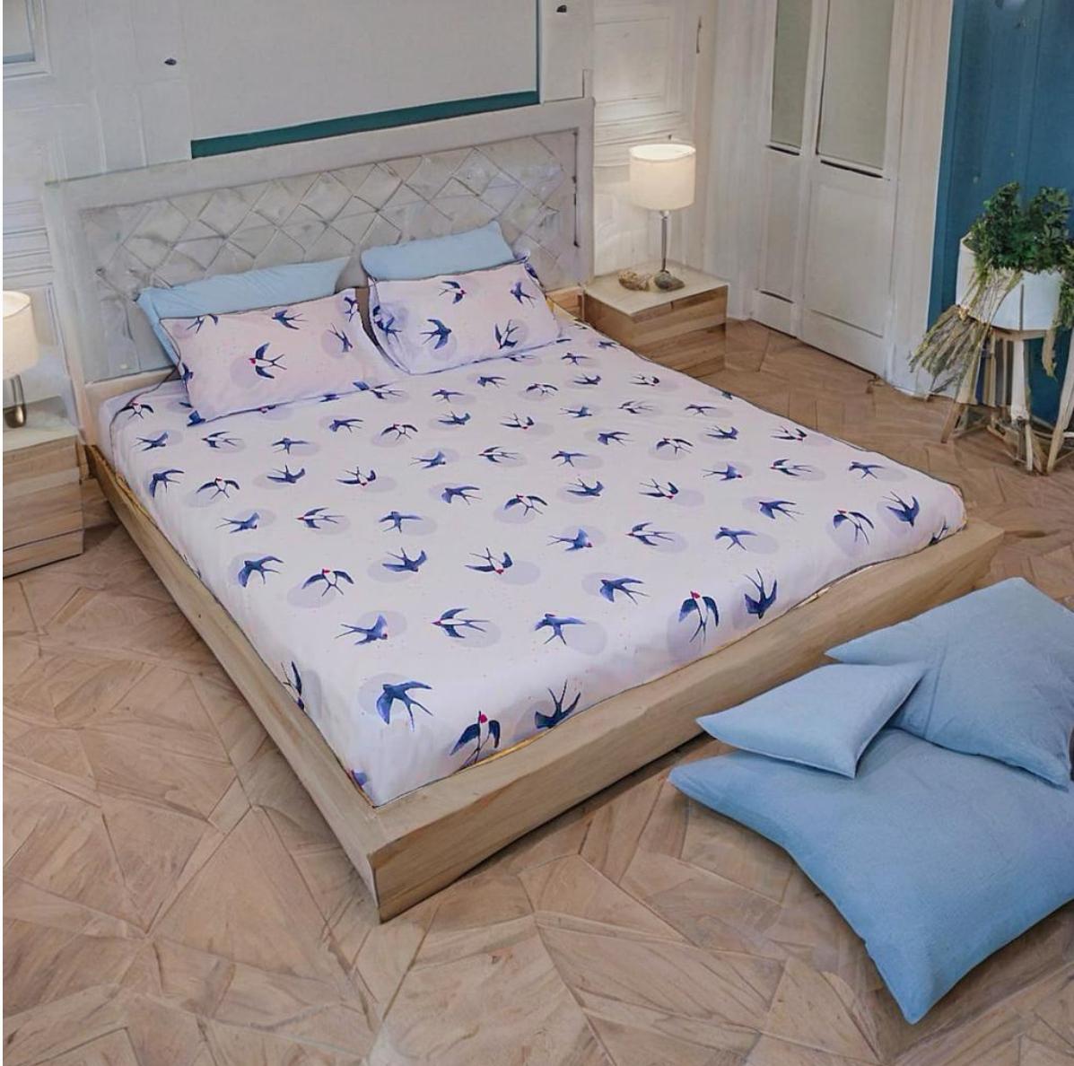 Printed Cotton Soft Bedsheet with Pillow Covers