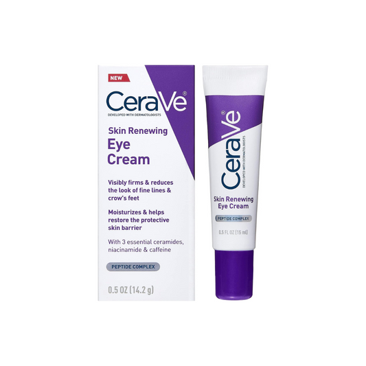 "CeraVe Eye Cream for Wrinkles Under Eye Cream with Caffeine, Peptides #SkinSerum #BrightEyes #WrinkleCare #CaffeineBoost #EyeCreamEssentials #PeptidePower #AntiAgingSkincare #YouthfulGlow #SmoothSkin #TiredEyes #UnderEyeCare