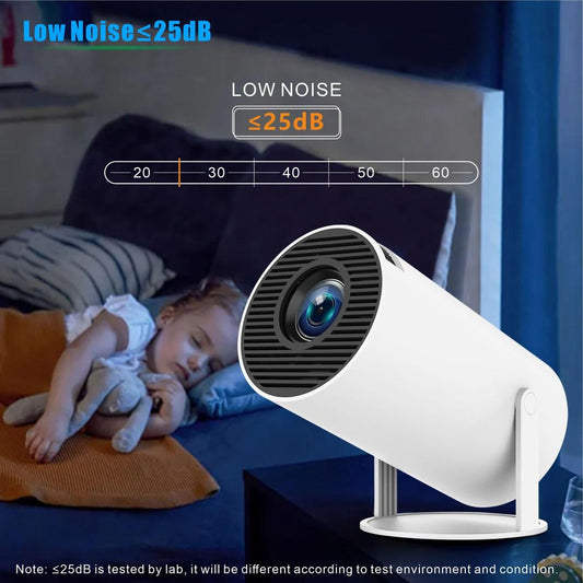 Home Cinema Outdoor Portable Projector with Wi-Fi 6/BT 5.0, Compatible with Android/iOS/PC/PS5/TV Stick/HDMI