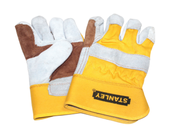 Cowhide Split Leather Work Gloves, 1 Pair, 32 Fahrenheit Or Above Welding Gloves, Heavy Duty Truck Driving Gardening Farm Rigger Gloves, Builder