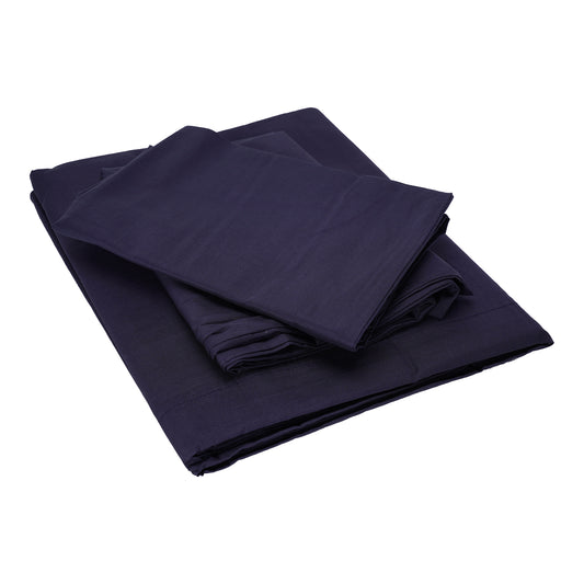 Flat Soft Cotton Dyed Bedsheet with Pillows
