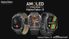 HainoTeko-3 AMOLED Display Waterproof Smart Watch With 3 Pair Straps and Charging Cable For Men's