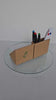 DALUCI Cube Style Foldable Sticky Memo Pads with Stationery Pen Holder, Sticky Note