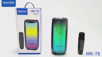 Haino Teko Germany MK78 Portable Bluetooth Speaker with Wireless Mic Black