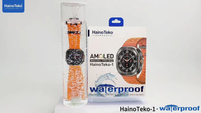 HainoTeko-1 Waterproof Smartwatch With AMOLED Display and 3 Pair Straps For Men