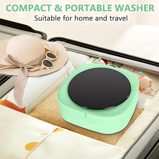 portable washing machine - mini washer with dryer - foldable small laundry with spin dryer for baby clothes, underwear and socks - Folding washing